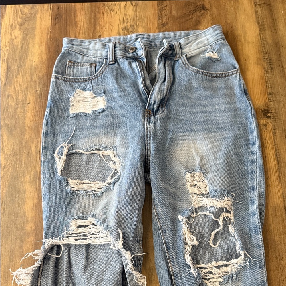 Distressed Blue Women's Jeans